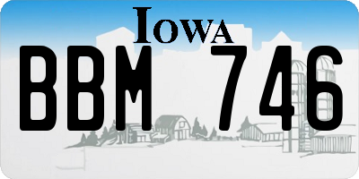 IA license plate BBM746