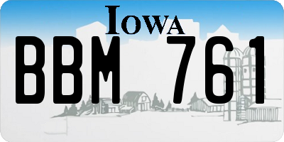 IA license plate BBM761