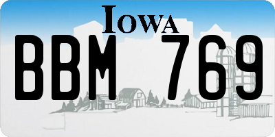 IA license plate BBM769