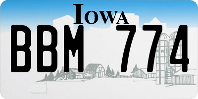 IA license plate BBM774