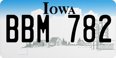IA license plate BBM782