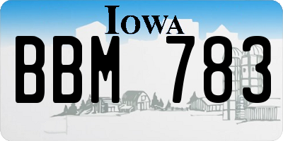 IA license plate BBM783