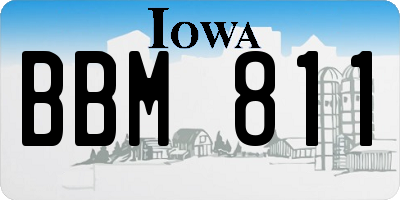 IA license plate BBM811