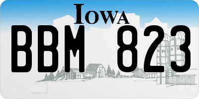 IA license plate BBM823