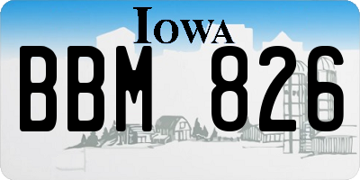 IA license plate BBM826