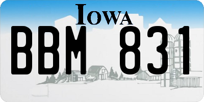 IA license plate BBM831