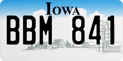IA license plate BBM841