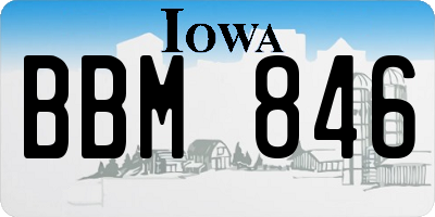 IA license plate BBM846
