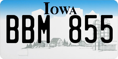 IA license plate BBM855