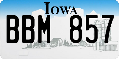 IA license plate BBM857