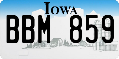 IA license plate BBM859