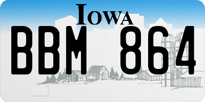 IA license plate BBM864