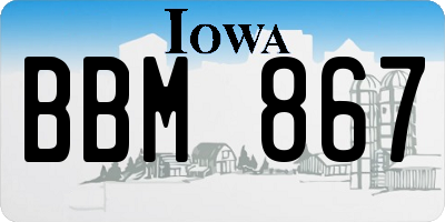 IA license plate BBM867