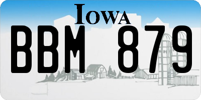 IA license plate BBM879