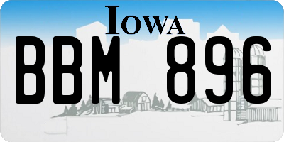IA license plate BBM896