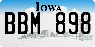 IA license plate BBM898