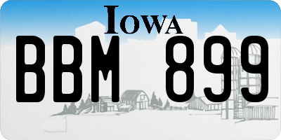 IA license plate BBM899