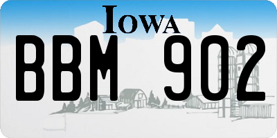 IA license plate BBM902