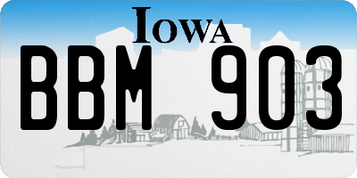 IA license plate BBM903