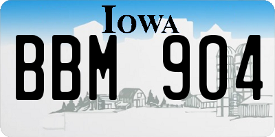 IA license plate BBM904