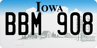 IA license plate BBM908