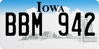 IA license plate BBM942