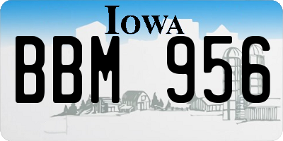 IA license plate BBM956
