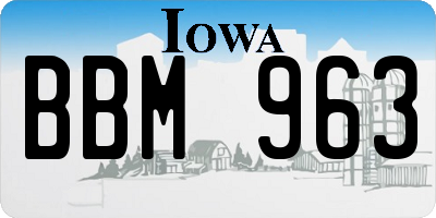 IA license plate BBM963