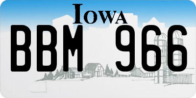 IA license plate BBM966