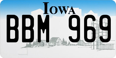 IA license plate BBM969