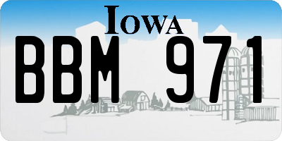 IA license plate BBM971