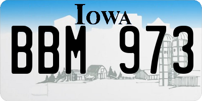 IA license plate BBM973
