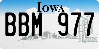 IA license plate BBM977