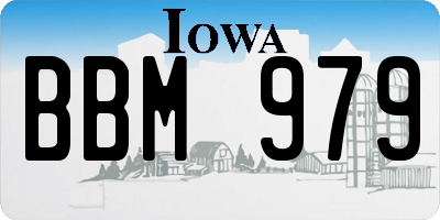IA license plate BBM979