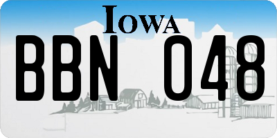 IA license plate BBN048