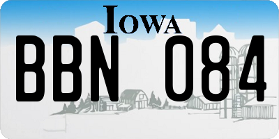 IA license plate BBN084