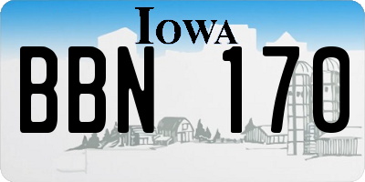 IA license plate BBN170