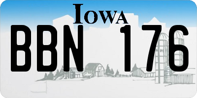 IA license plate BBN176