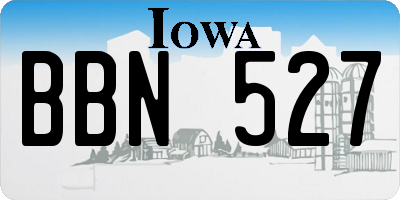 IA license plate BBN527