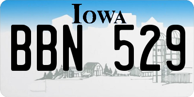 IA license plate BBN529