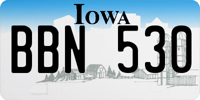 IA license plate BBN530