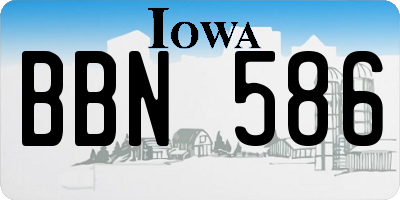 IA license plate BBN586