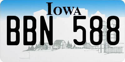 IA license plate BBN588