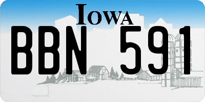 IA license plate BBN591