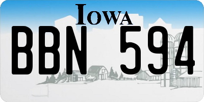 IA license plate BBN594