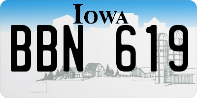 IA license plate BBN619