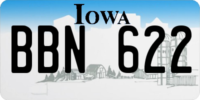 IA license plate BBN622