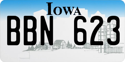 IA license plate BBN623