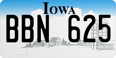 IA license plate BBN625