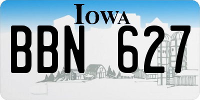 IA license plate BBN627